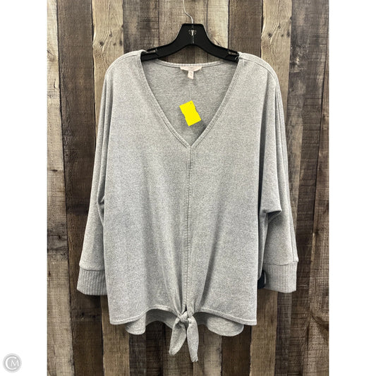Top Long Sleeve By Como Vintage In Grey, Size: Xxl