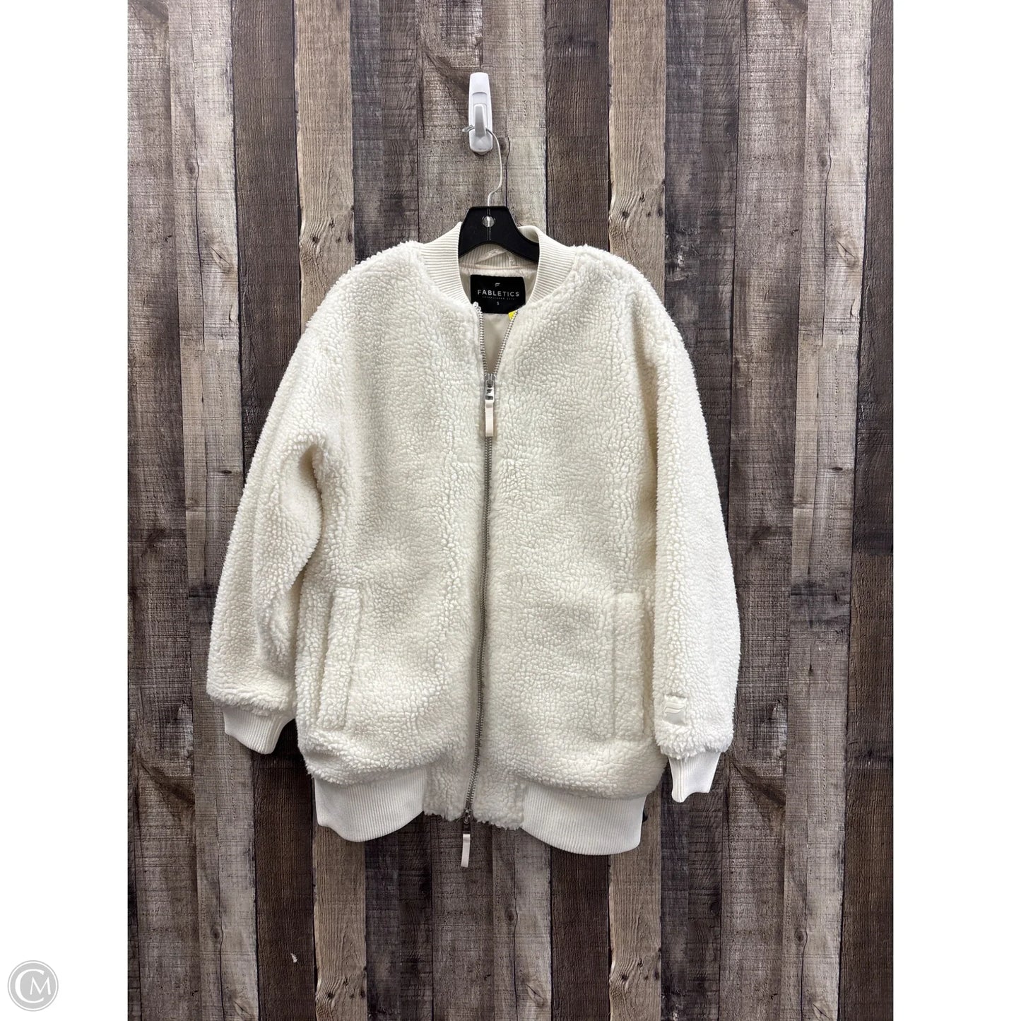 Jacket Faux Fur & Sherpa By Fabletics In Cream, Size: S