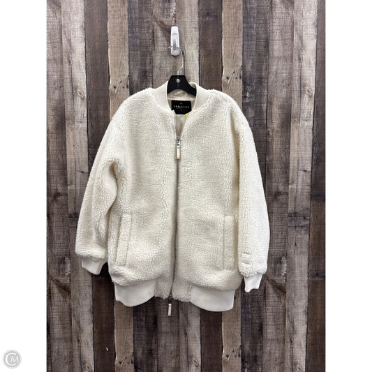 Jacket Faux Fur & Sherpa By Fabletics In Cream, Size: S