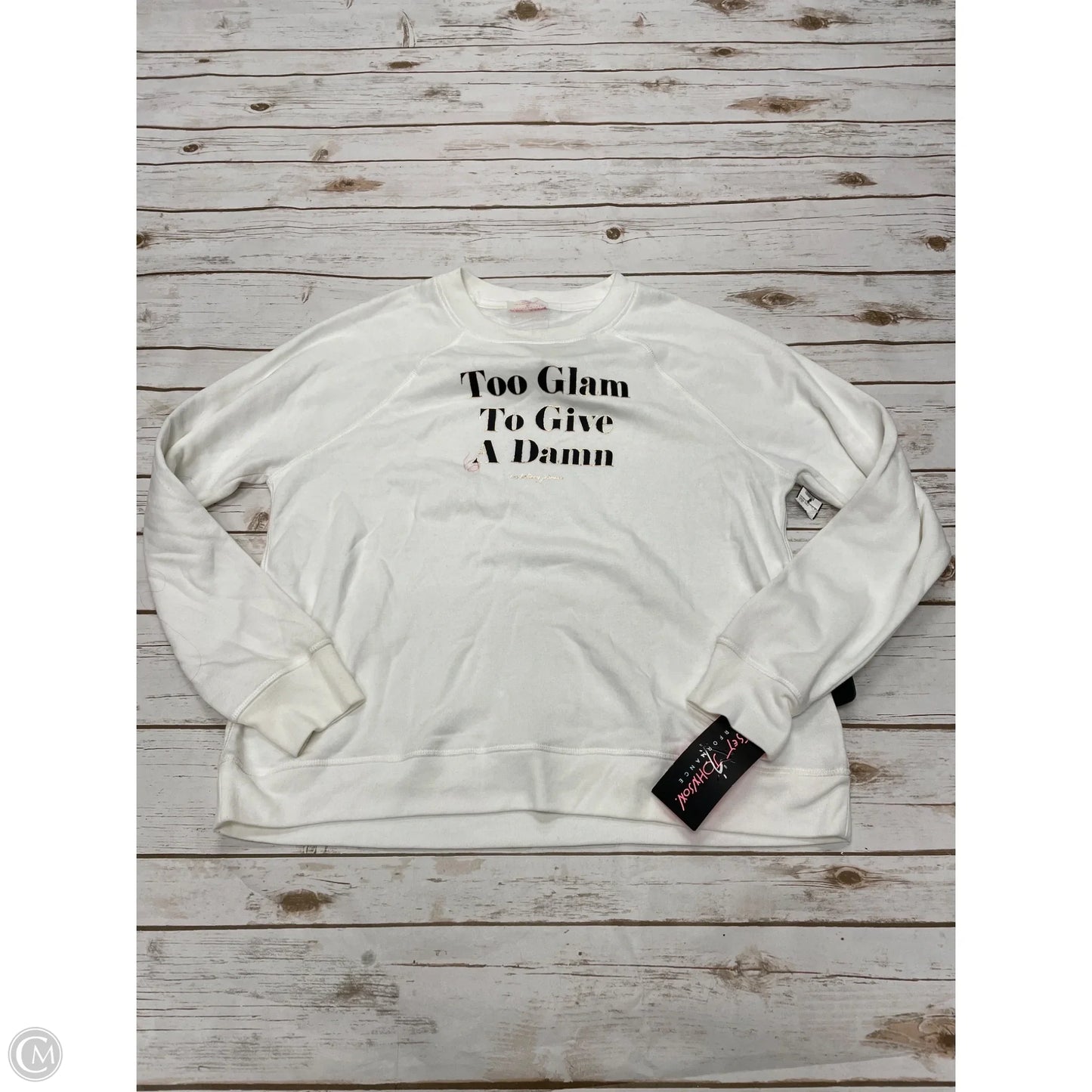 Sweatshirt Crewneck By Betsey Johnson In White, Size: Xl