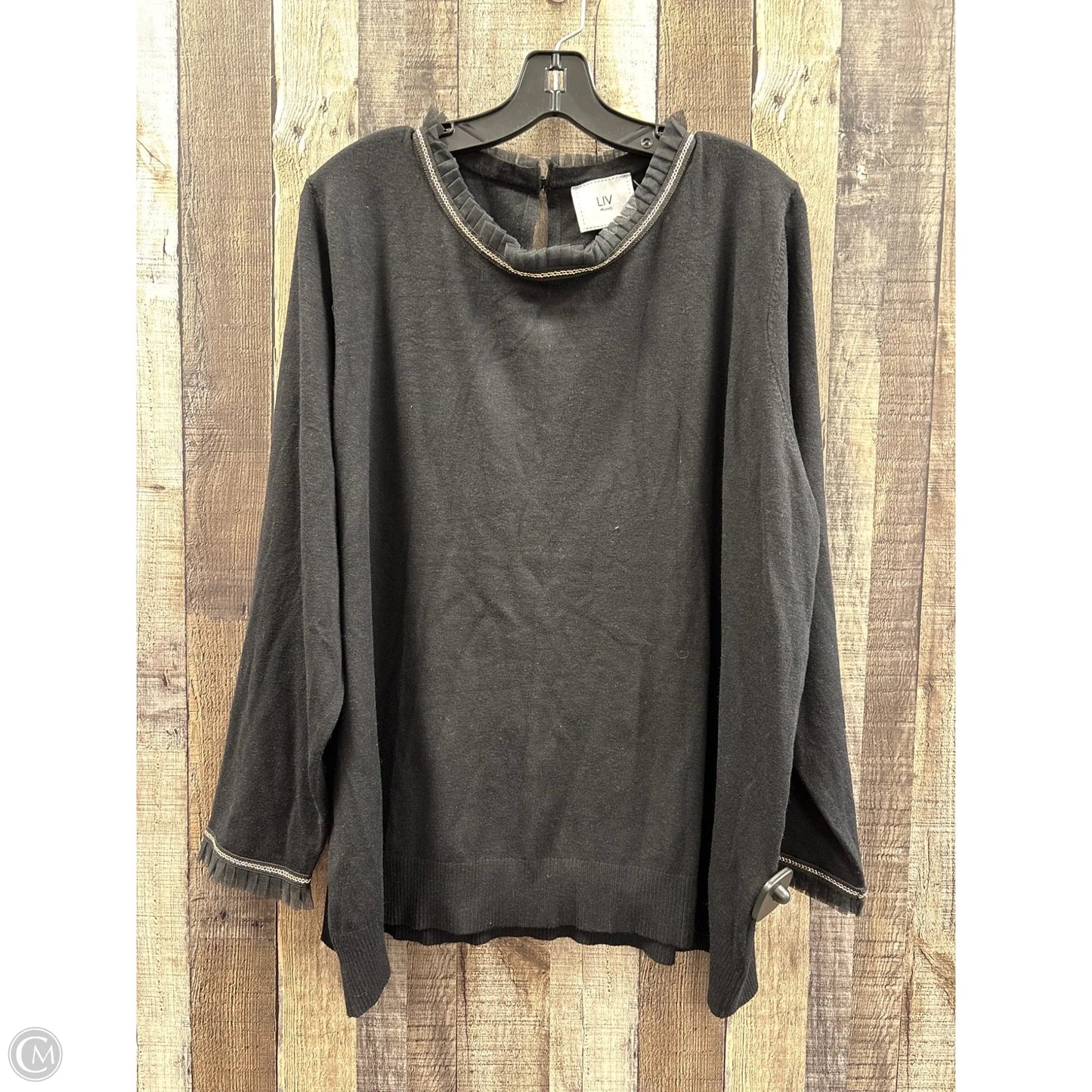 Sweater By Cme In Black, Size: 3x