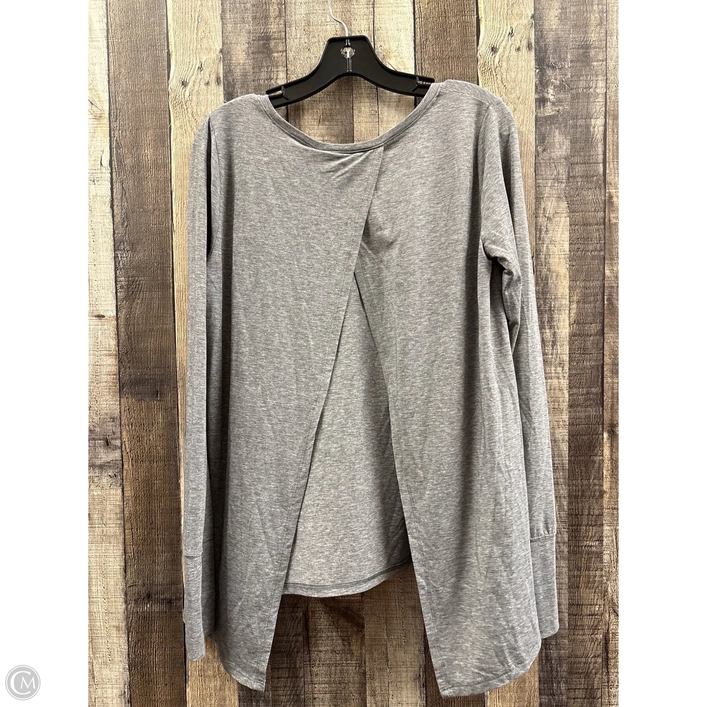 Athletic Top Long Sleeve Crewneck By Gapfit In Grey, Size: M