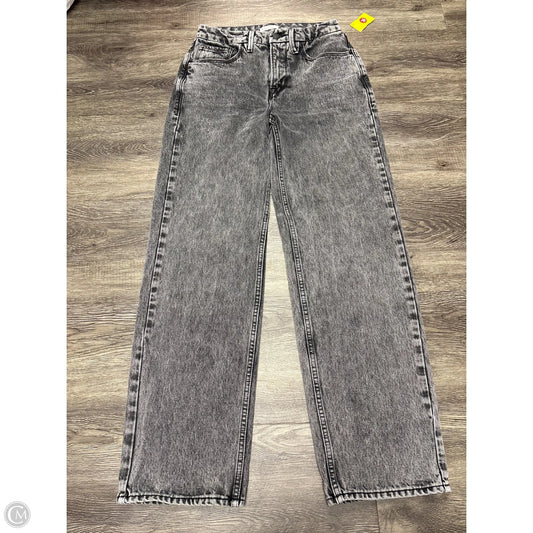 Jeans Wide Leg By Good American In Black Denim, Size: 0