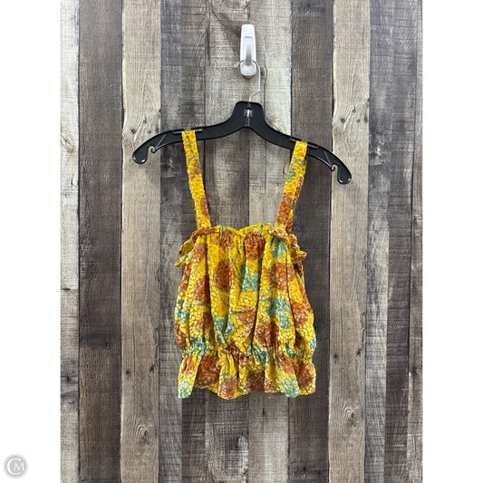 Top Sleeveless By Anthropologie In Gold, Size: S