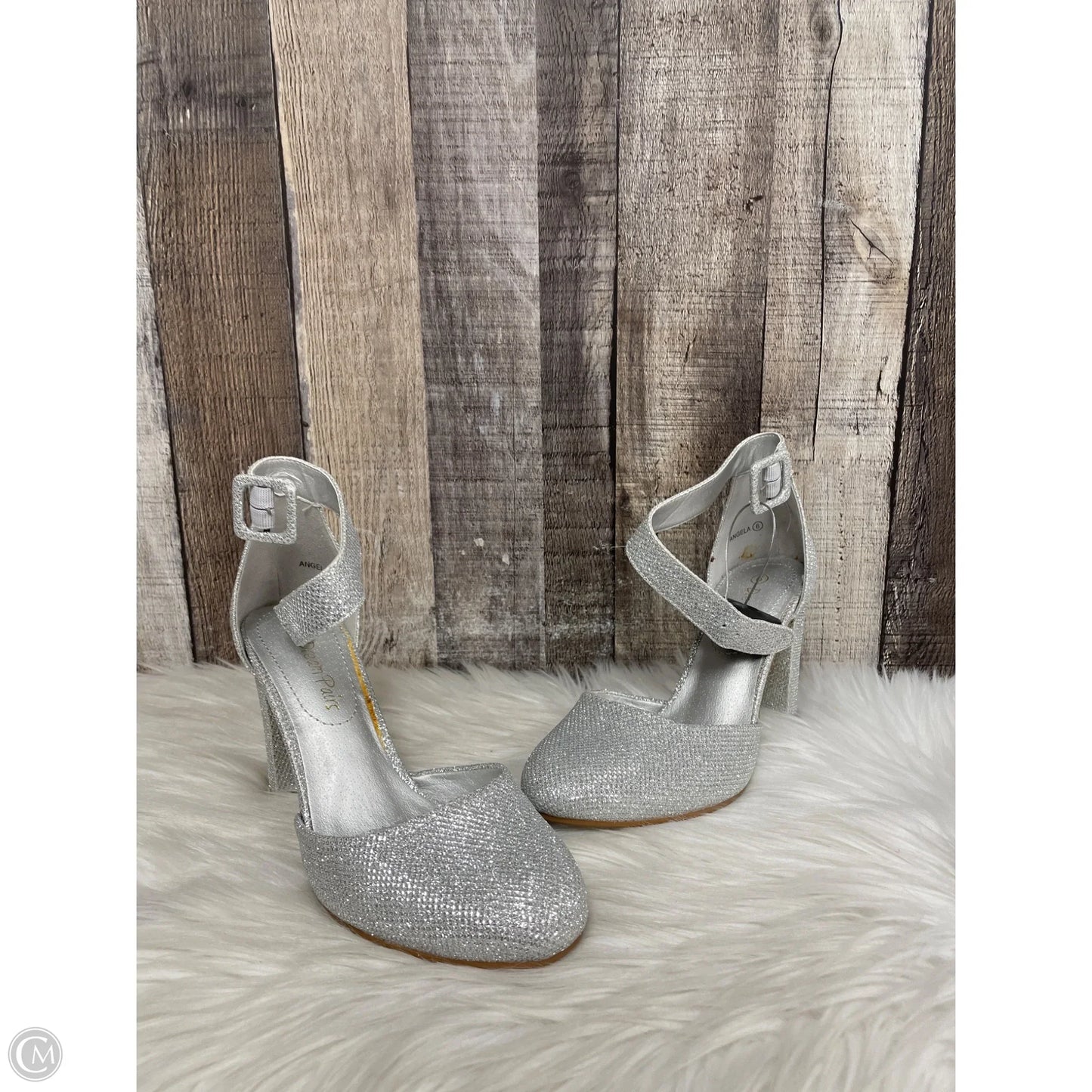 Shoes Heels Block By Dream Pairs In Silver, Size: 6