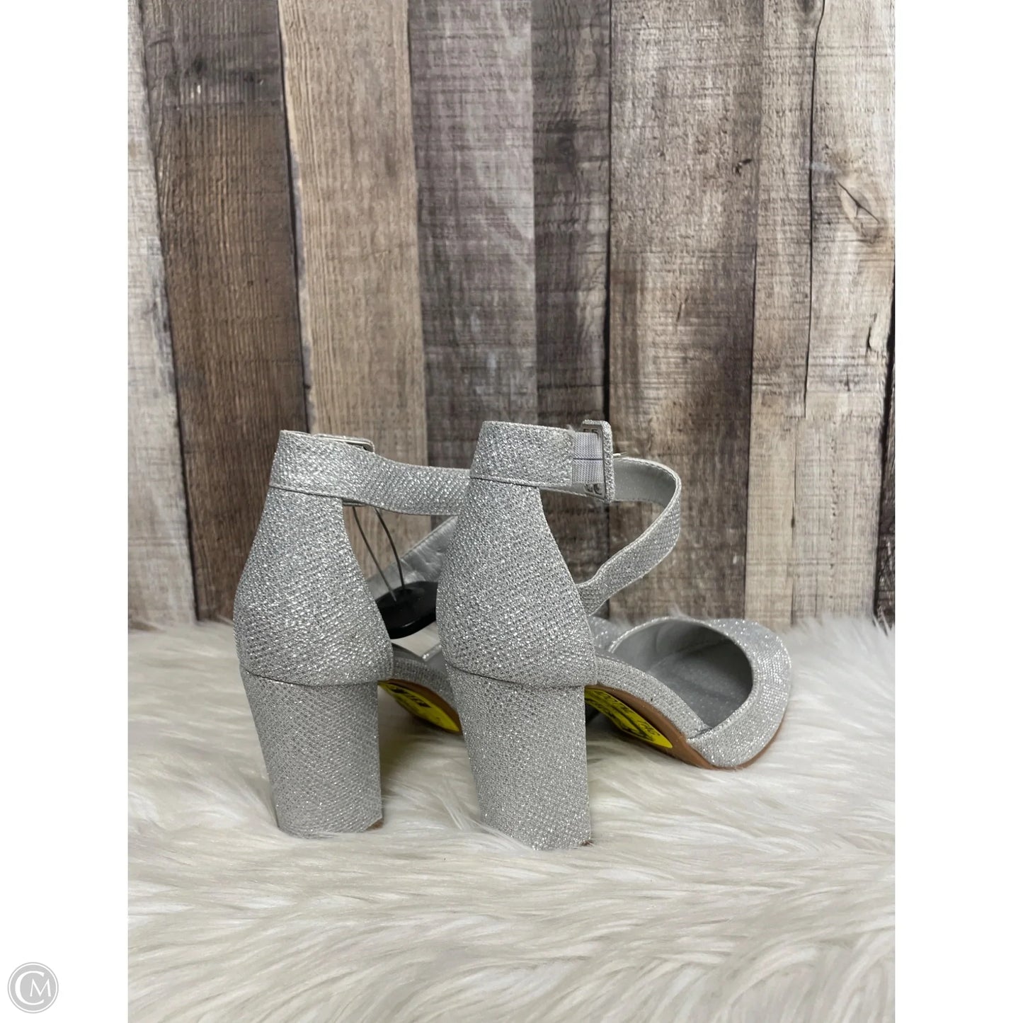 Shoes Heels Block By Dream Pairs In Silver, Size: 6