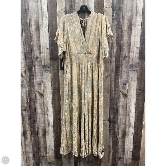 Jumpsuit By Final Touch In Beige, Size: 3x