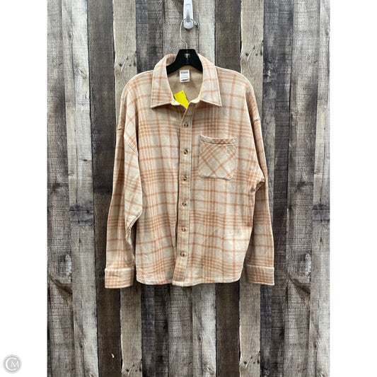 Jacket Shirt By Pink In Plaid Pattern, Size: Xs