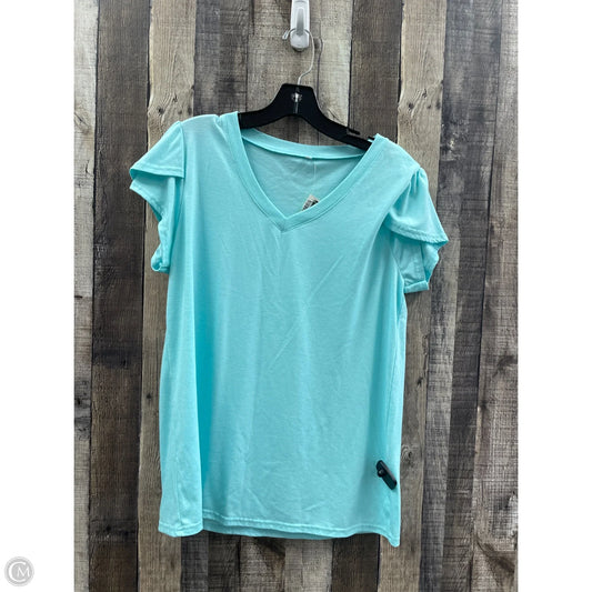 Top Short Sleeve Basic By Cmf In Blue, Size: L
