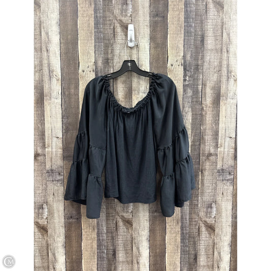 Top Long Sleeve By Anthropologie In Black, Size: S