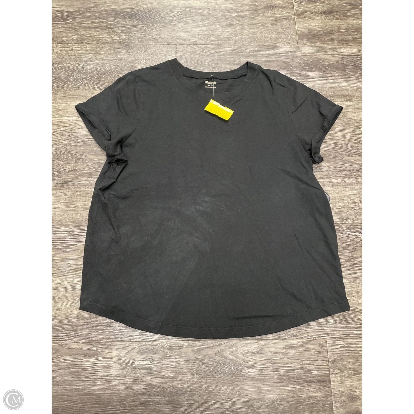 Top Short Sleeve By Madewell In Black, Size: L