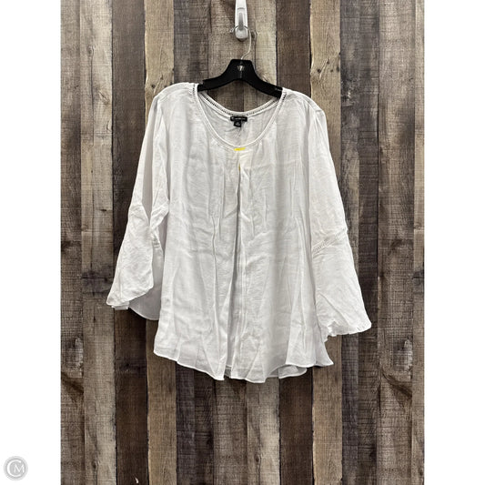 Top Long Sleeve By New Directions In White, Size: Xl