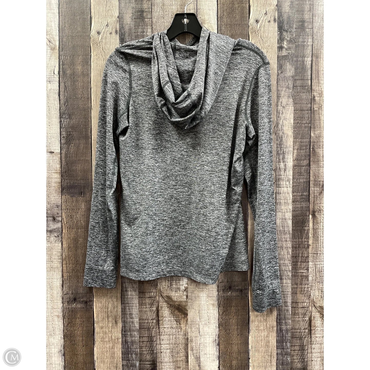 Athletic Top Long Sleeve Collar By The North Face In Grey, Size: S