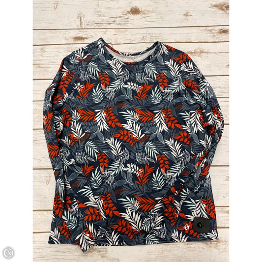 Athletic Top Long Sleeve Crewneck By Hang Ten In Multi-colored, Size: S