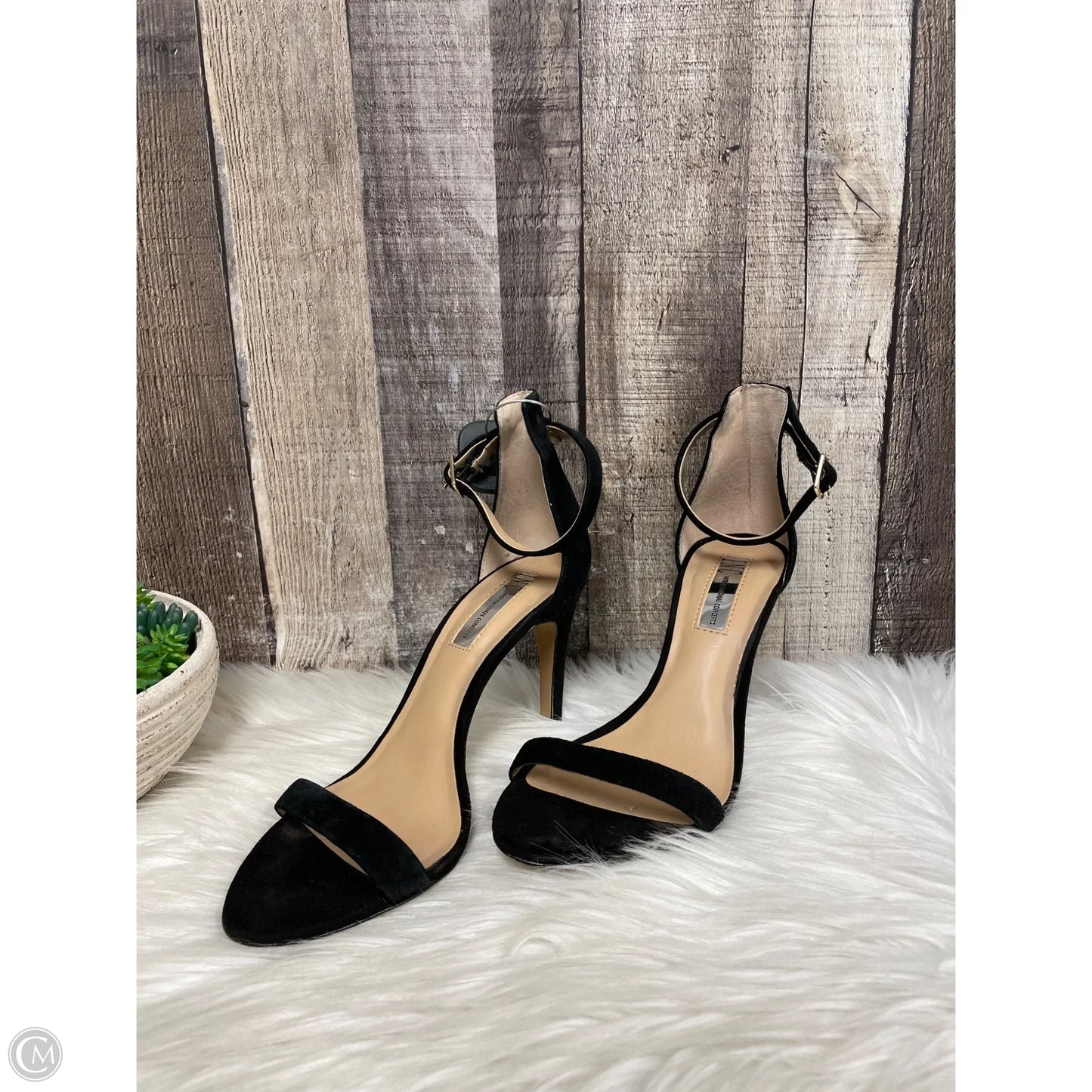 Sandals Heels Stiletto By Inc In Black, Size: 7