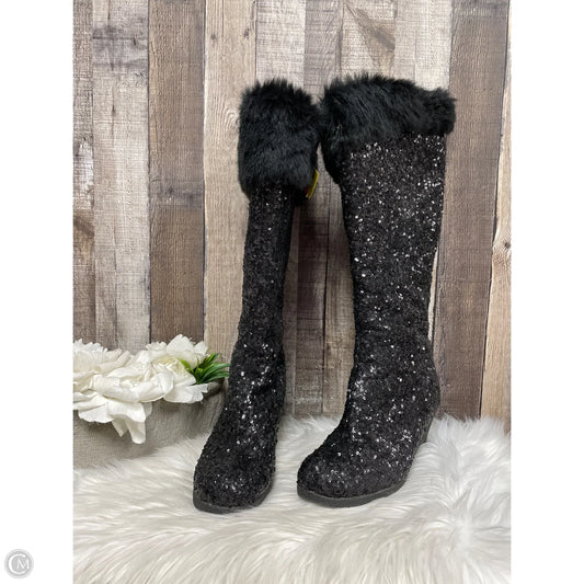 Boots Mid-calf Heels By Cmf In Black, Size: 9