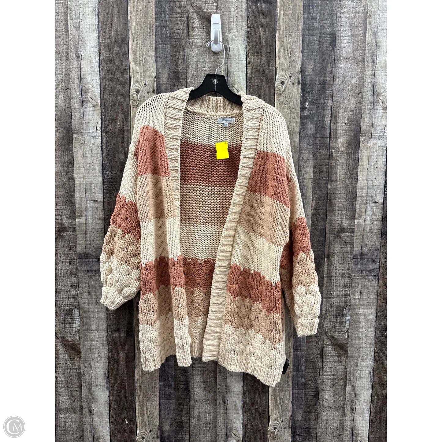Sweater Cardigan By Polagram In Beige, Size: S
