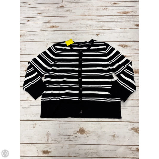 Cardigan By Cable And Gauge In Striped Pattern, Size: L