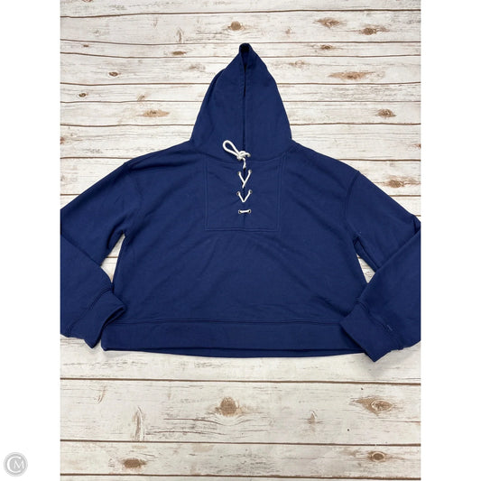 Sweatshirt Collar By Evereve In Blue, Size: L