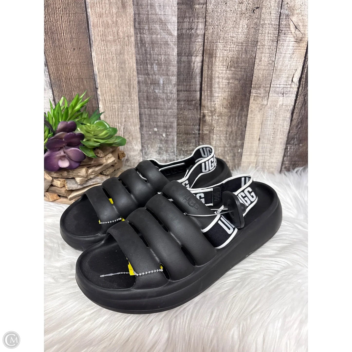 Sandals Designer By Ugg In Black, Size: 10