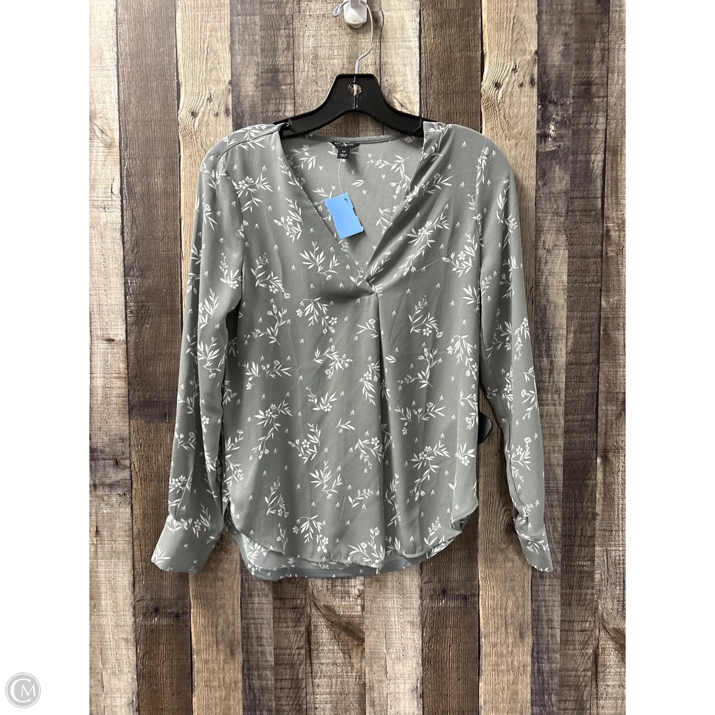 Top Long Sleeve By Ann Taylor In Grey, Size: Xsp