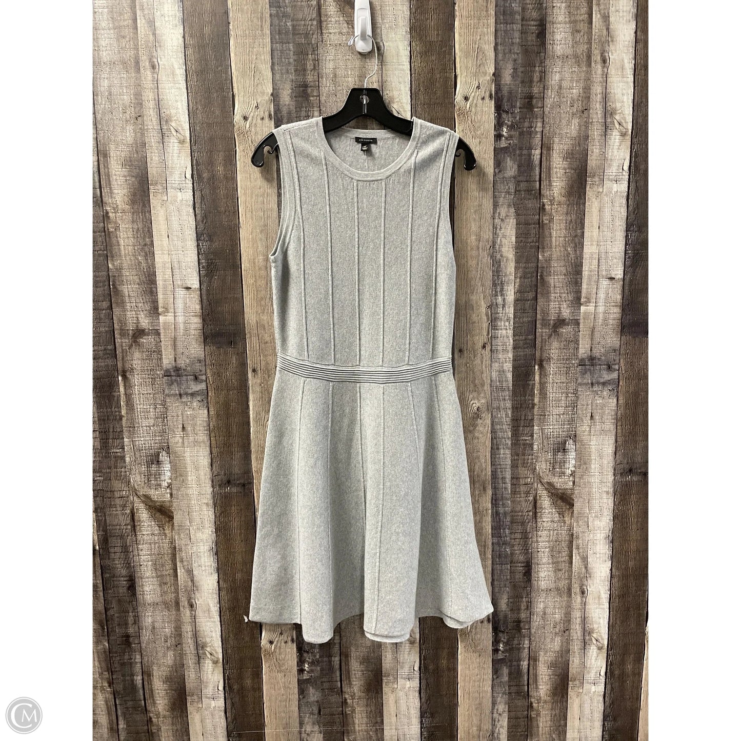 Dress Casual Midi By Ann Taylor In Grey, Size: S