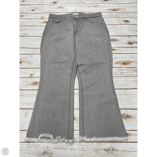 Jeans Cropped By Loft In Grey Denim, Size: 14