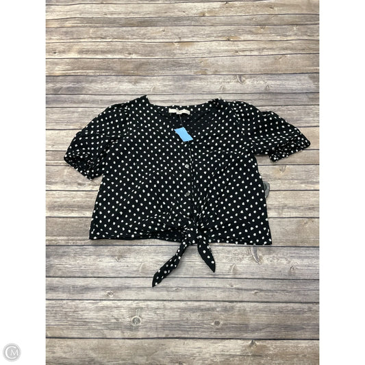 Top Short Sleeve By Loft In Black, Size: Xsp