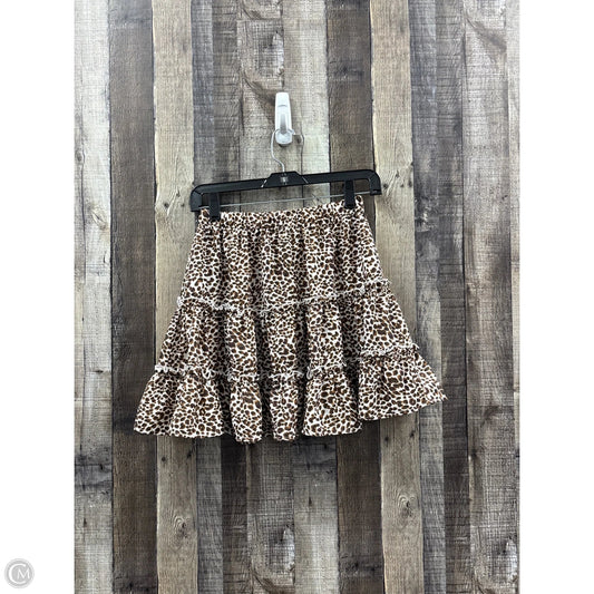 Skirt Mini & Short By Shein In Animal Print, Size: S