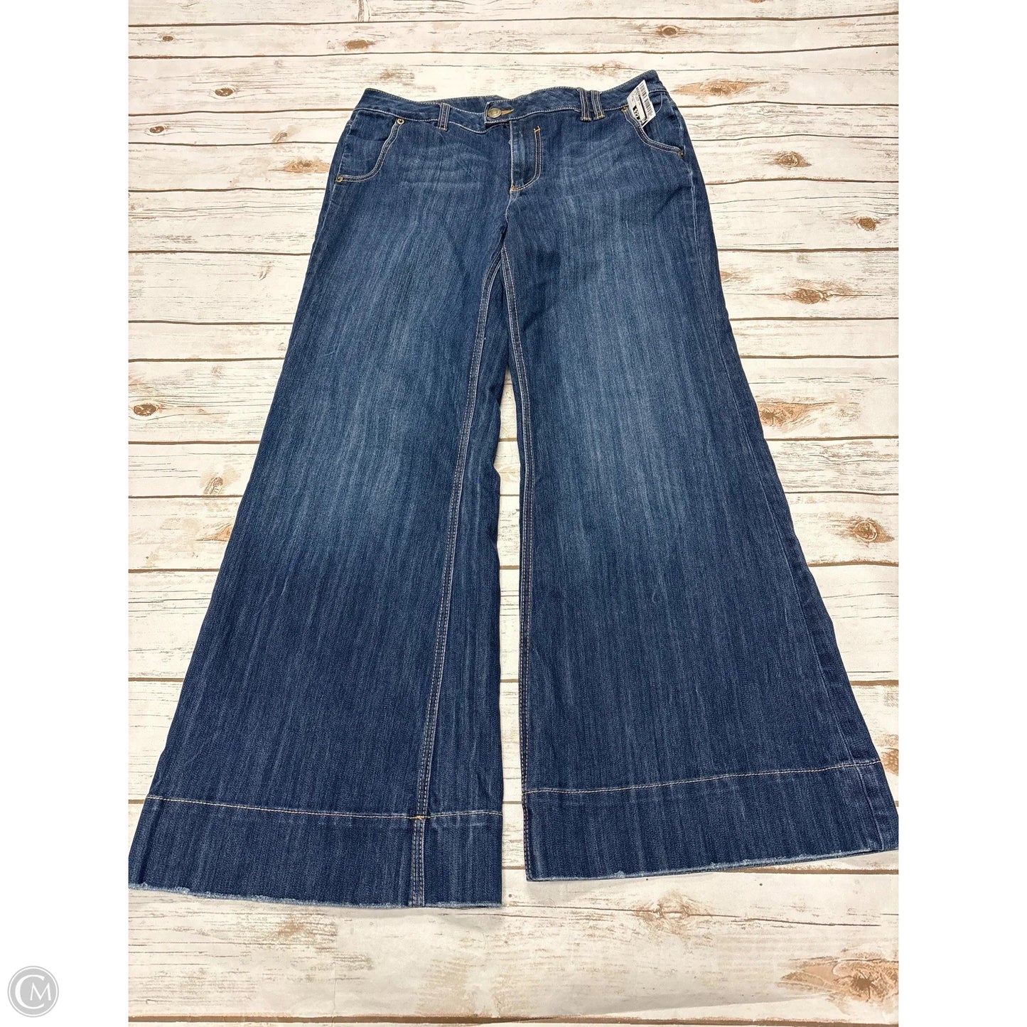 Jeans Wide Leg By Seven 7 In Blue Denim, Size: 12