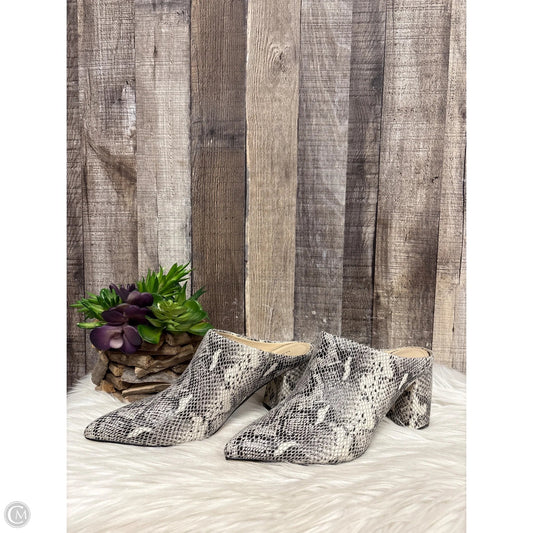 Shoes Heels Block By Marc Fisher In Snakeskin Print, Size: 8