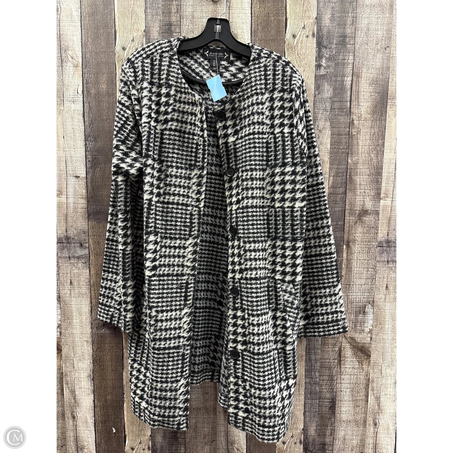 Coat Wool By Nanette By Nanette Lepore In Black & White, Size: L