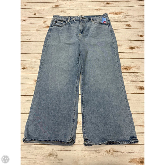 Jeans Wide Leg By Loft In Blue Denim, Size: 16