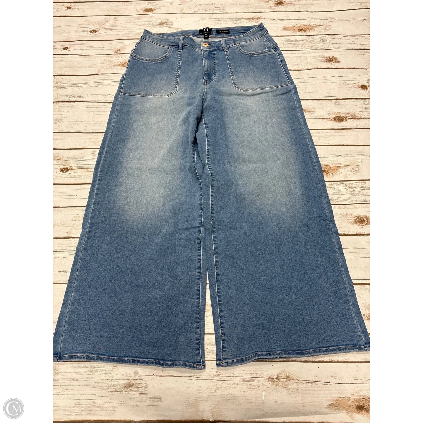 Jeans Wide Leg By G By Giuliana In Blue Denim, Size: 16