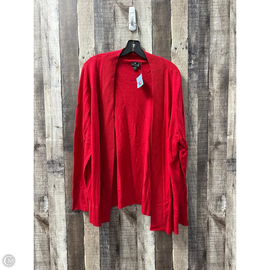 Cardigan By Worthington In Red, Size: 1x