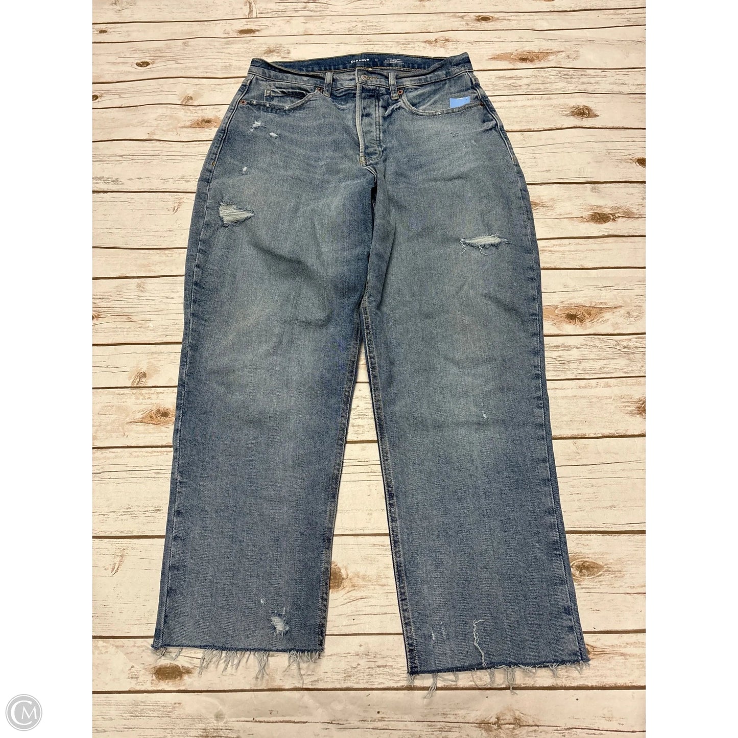 Jeans Straight By Old Navy In Blue Denim, Size: 12