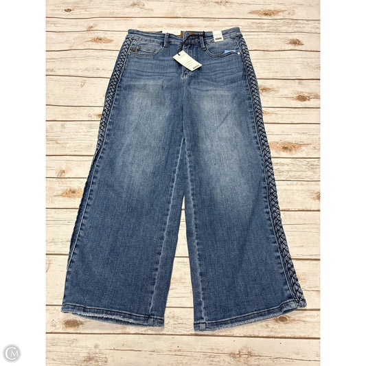 Jeans Wide Leg By Judy Blue In Blue Denim, Size: 8