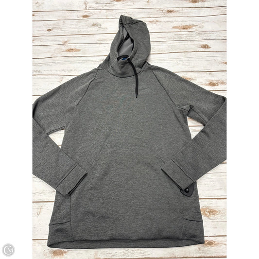 Athletic Sweatshirt Hoodie By Nike In Grey, Size: S