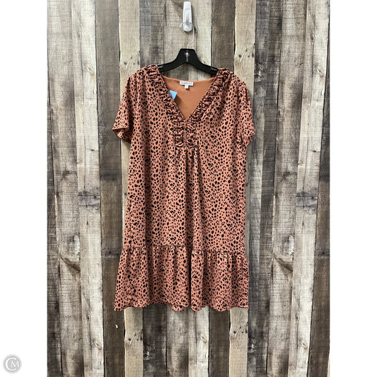 Dress Casual Short By Ophelia Roe In Animal Print, Size: M