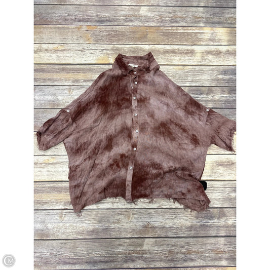 Top Short Sleeve By La Miel In Brown, Size: M