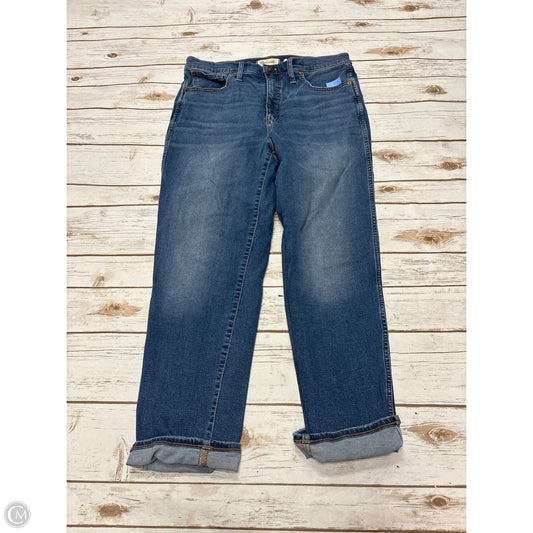 Jeans Straight By Madewell In Blue Denim, Size: 10