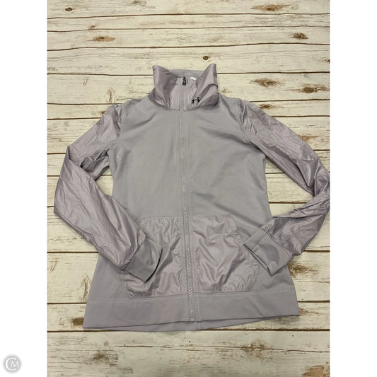 Athletic Jacket By Under Armour In Silver, Size: S