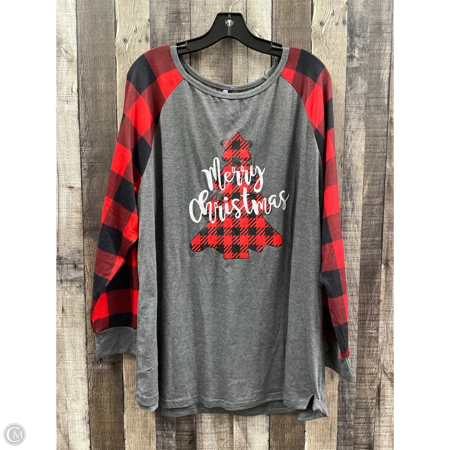 Top Long Sleeve By Cmf In Grey, Size: 24