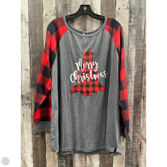 Top Long Sleeve By Cmf In Grey, Size: 24