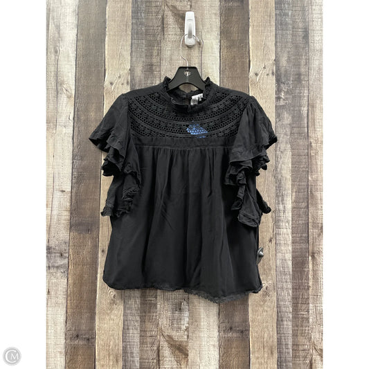 Top Short Sleeve By Grace + Karma In Black, Size: M