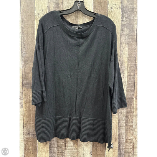 Top 3/4 Sleeve By Cyrus In Black, Size: 1x