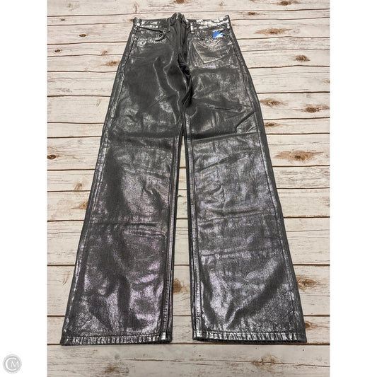 Jeans Wide Leg By Zara In Silver, Size: 4