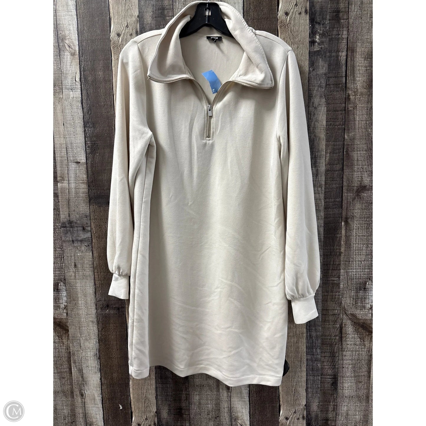 Dress Casual Short By Express In Beige, Size: M