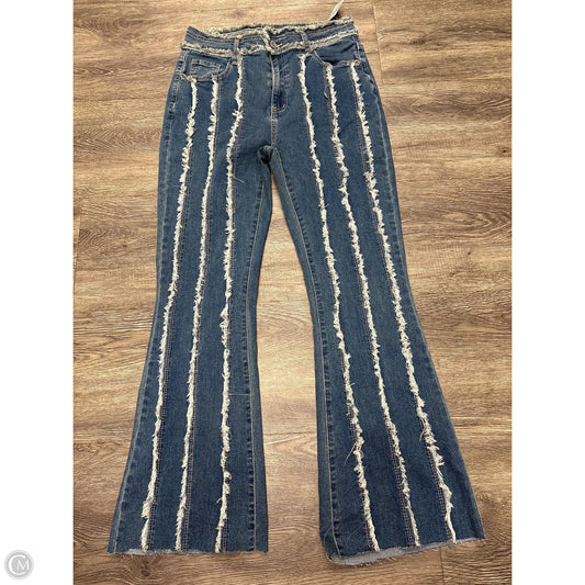 Jeans Wide Leg By Shein In Blue Denim, Size: L