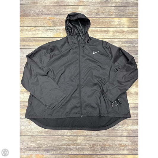 Athletic Jacket By Nike In Black, Size: 2x
